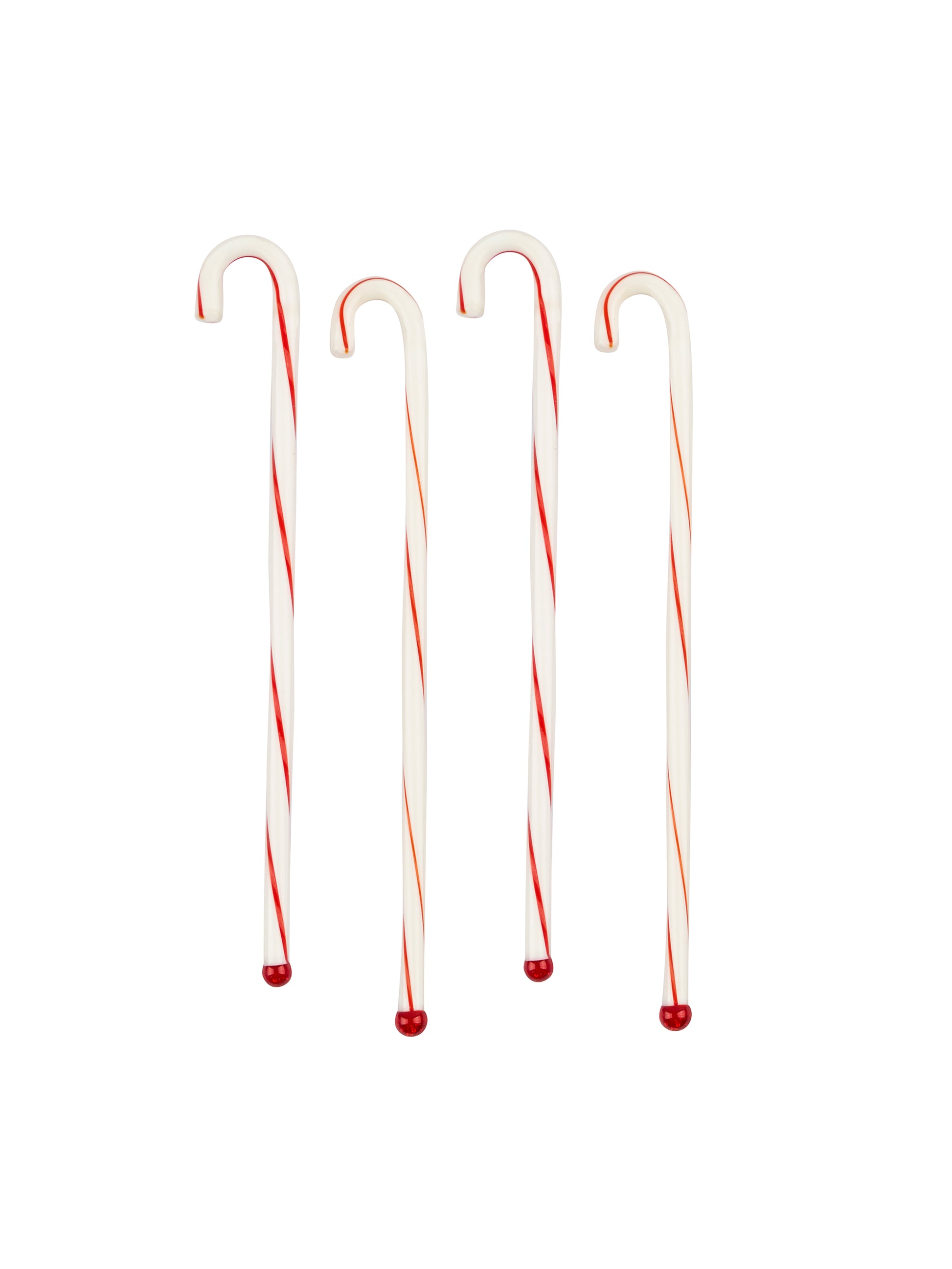 Vintage Candy Cane Glass Swizzle Sticks Weston Table