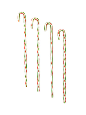  Vintage Candy Cane Green & Red Twist Glass Cocktail Stirrers Weston Table 