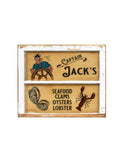 Vintage Captain Jack Window Sign Weston Table