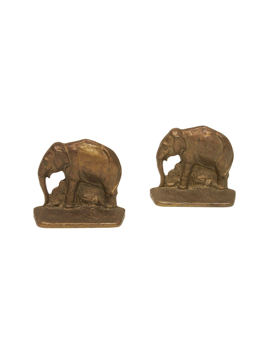 Vintage Cast Iron Elephant Bookends Weston Table