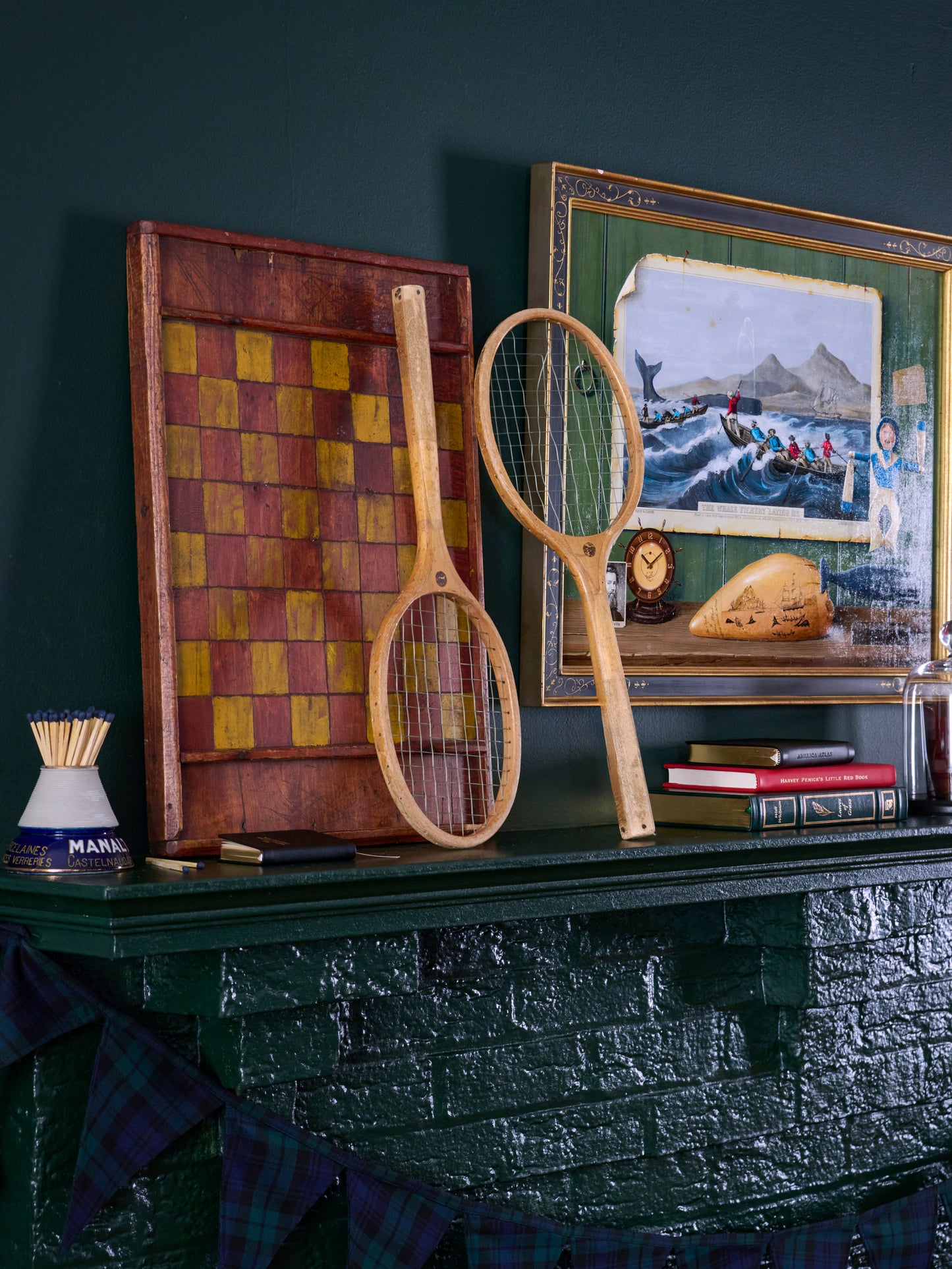 Vintage Children's Wooden Tennis Racquets Weston Table