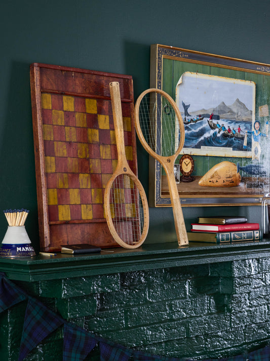 Vintage Children's Wooden Tennis Racquets Weston Table