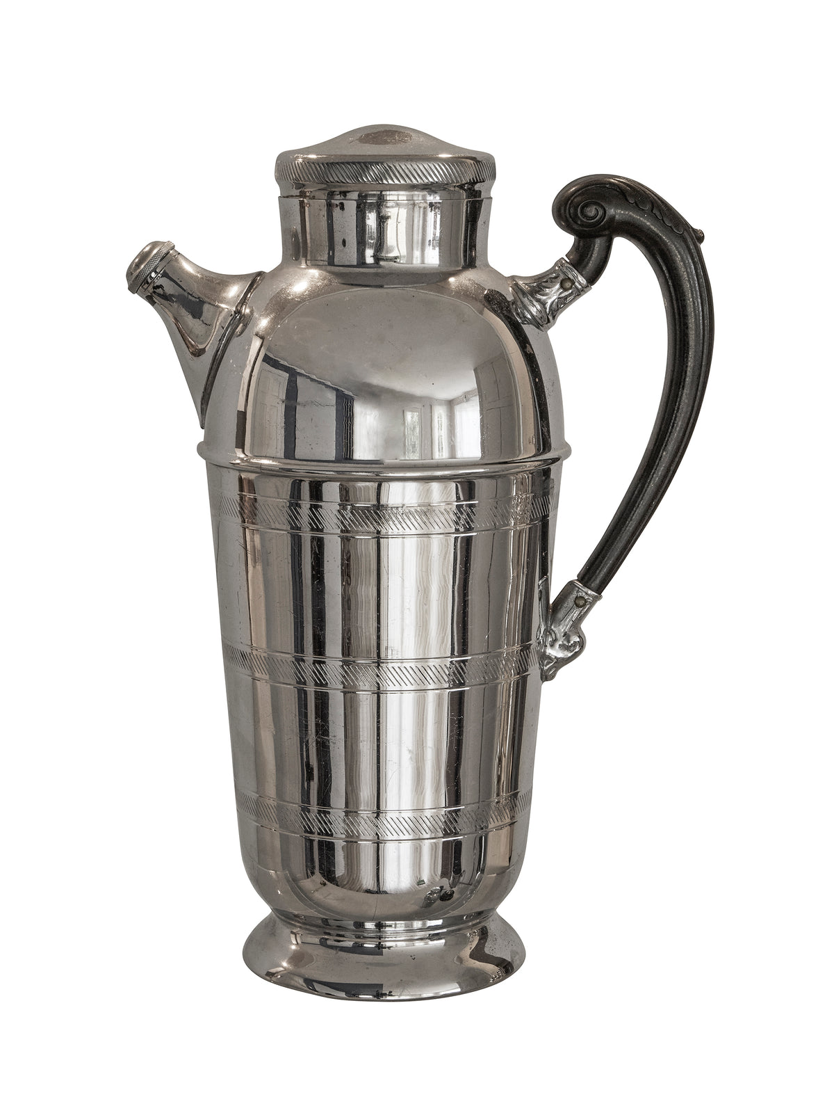 Vintage Chrome Cocktail Shaker with Black Bakelite Handle Five Weston Table