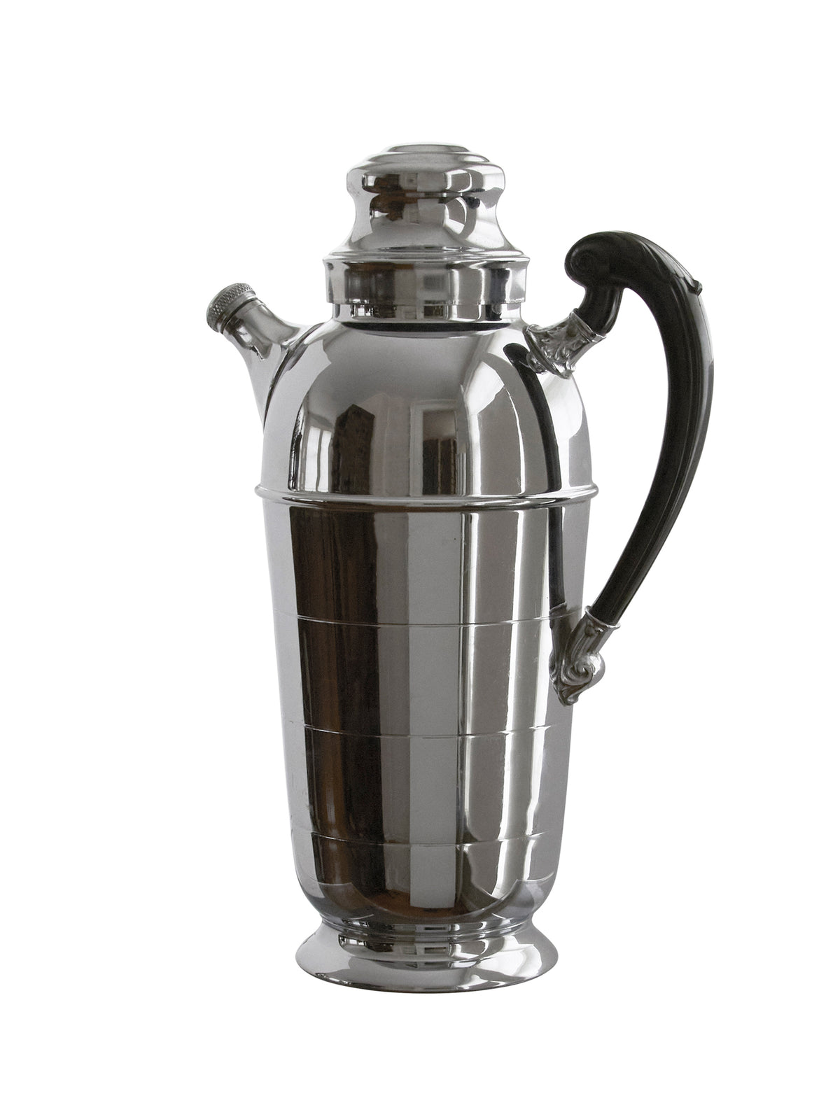 Vintage Chrome Cocktail Shaker with Black Bakelite Handle Six Weston Table