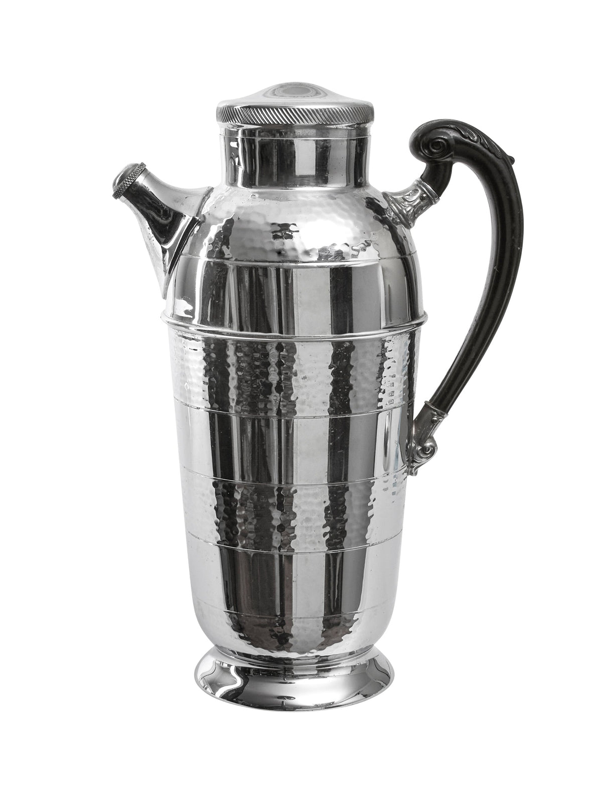Vintage 1960s Chrome Cocktail Shaker with Black Bakelite Handle Weston 