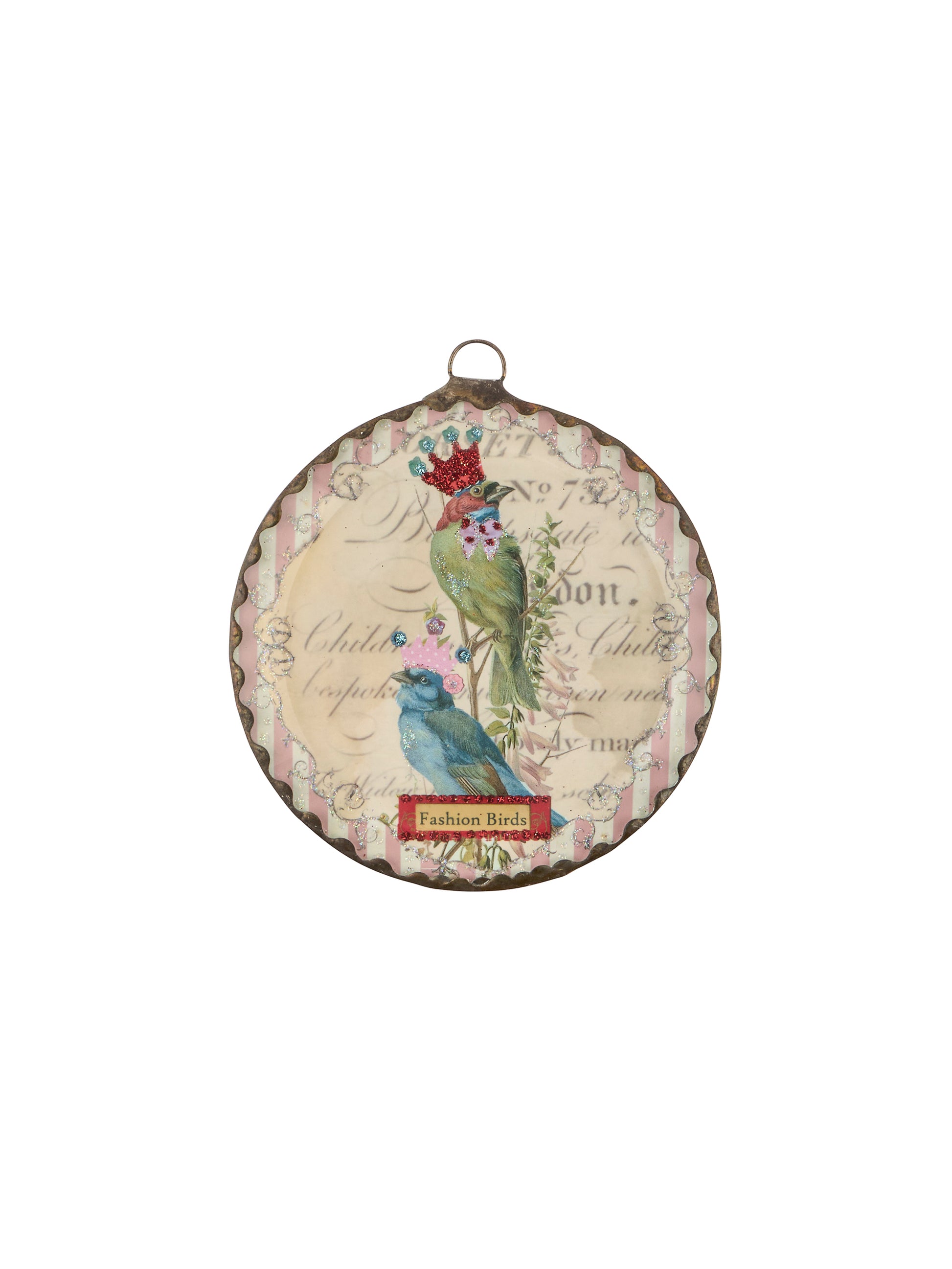 Vintage Clare Jordan Glass Bird Ornament Weston Table
