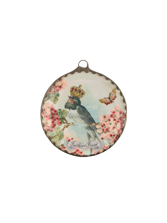 Vintage Clare Jordan Glass Bird Ornament Weston Table
