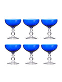 Vintage Cobalt Cocktail Coupes Set of Six Weston Table