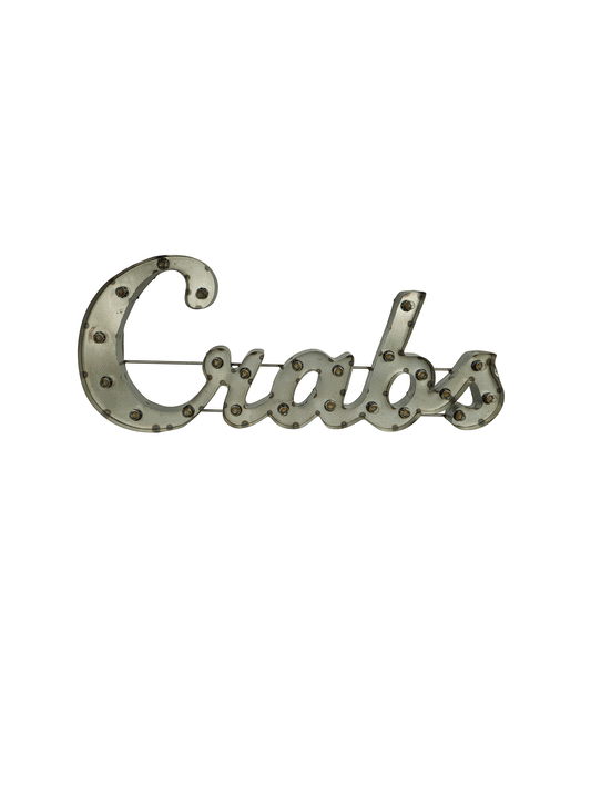 Vintage Crab Metal Light Up Sign Weston Table