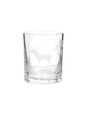 Vintage Crystal Queen Lace American Wild Life Double Old Fashioned Weston Table 