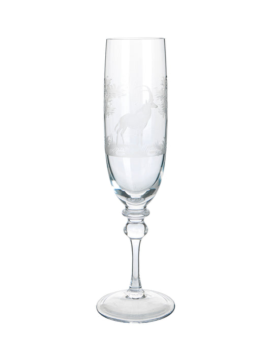 Vintage Crystal Queen Lace Kenya Champagne Flutes Antelope Weston Table