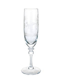 Vintage Crystal Queen Lace Kenya Champagne Flutes Cheetah Weston Table
