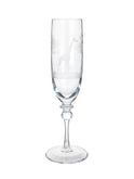 Vintage Crystal Queen Lace Kenya Champagne Flutes Giraffe Weston Table