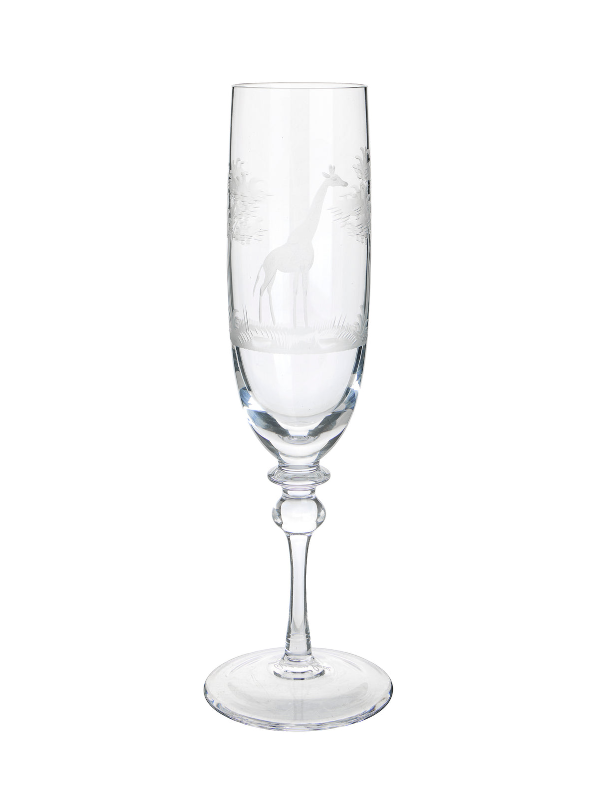 Vintage Crystal Queen Lace Kenya Champagne Flutes Giraffe Weston Table