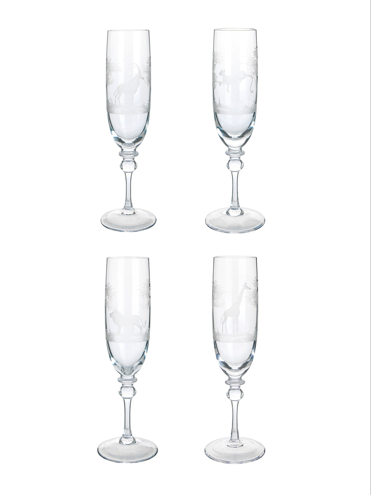 Vintage Crystal Queen Lace Kenya Champagne Flutes Set of Four Weston Table