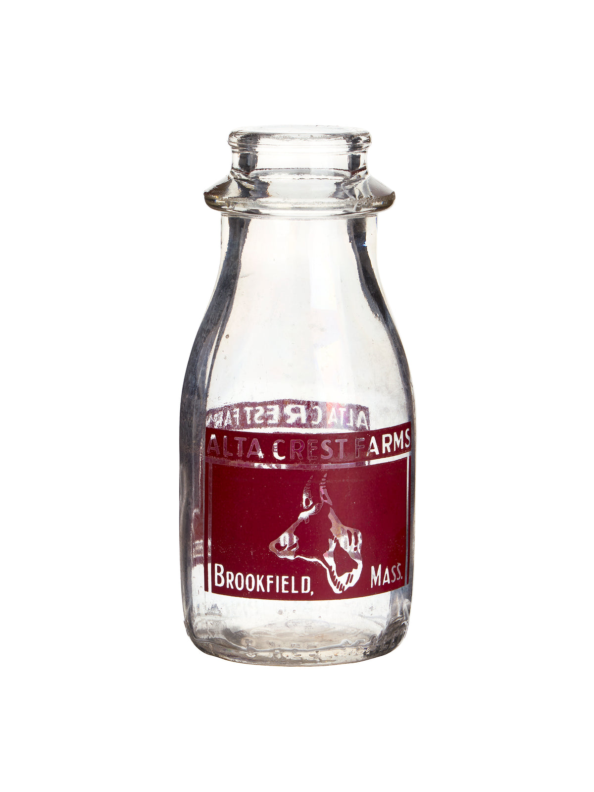 Vintage Dairy Glass Bottle Alta Crest Weston Table