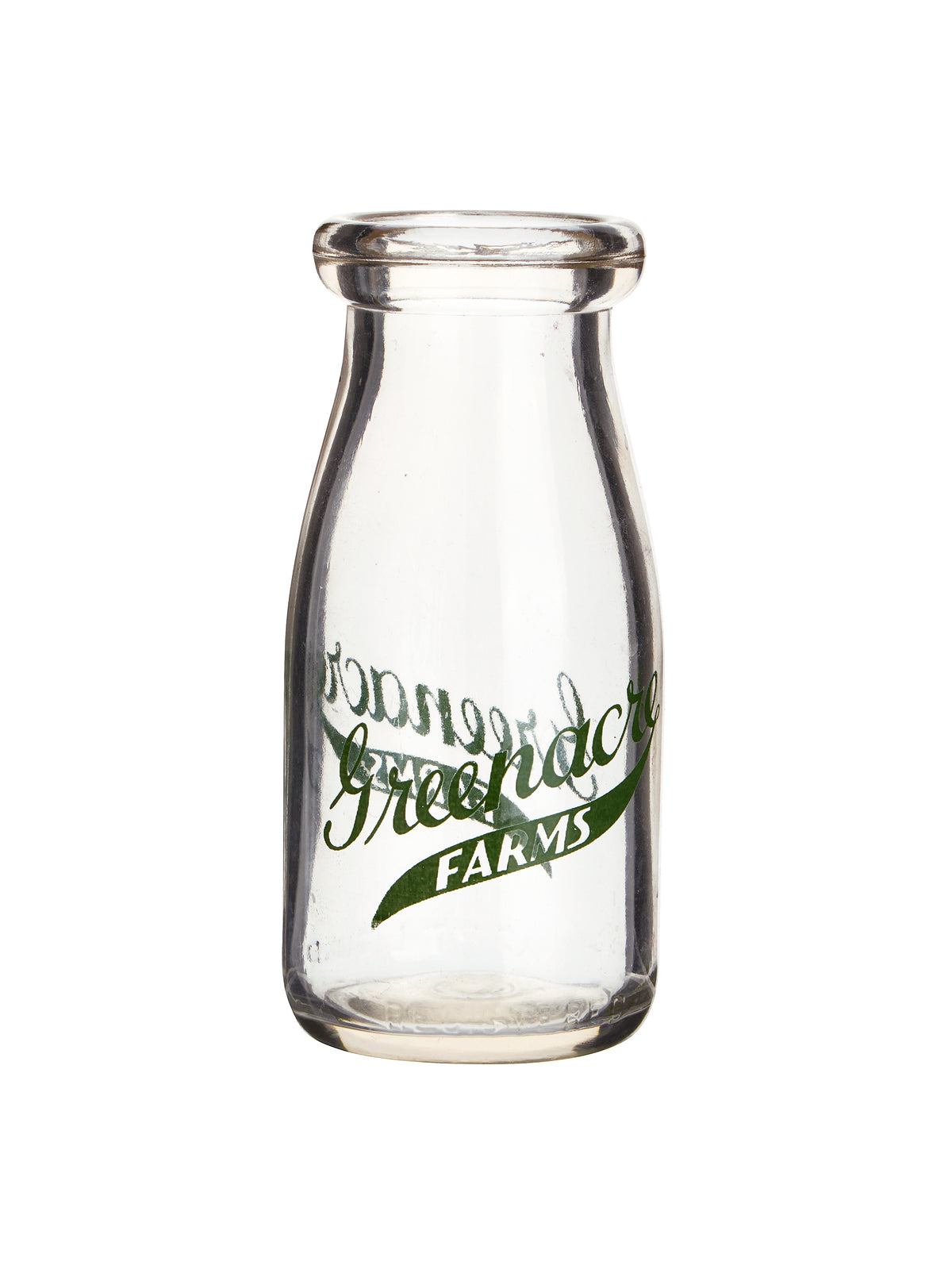 Vintage Dairy Glass Bottle Green Acre Farms Weston Table