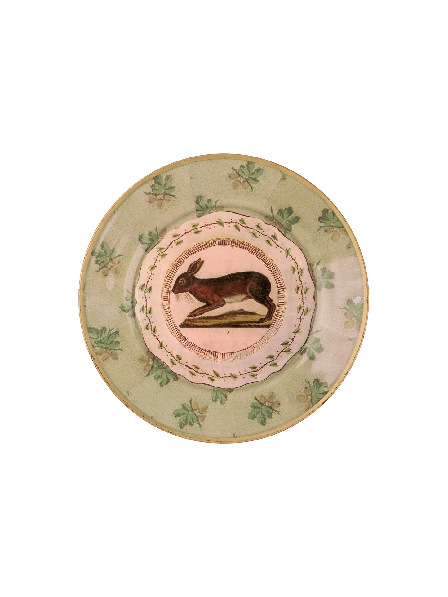 Vintage Woodland Animal Decoupage Plate