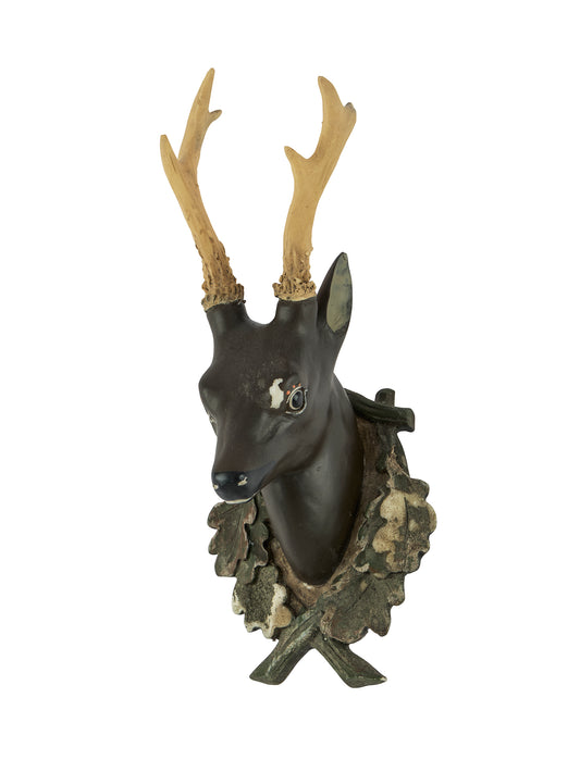 Vintage Deer and Oak Wreath Wall Decor Two Weston Table