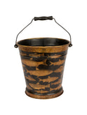 Vintage English Decoupage Black Trout Bucket Three Weston Table