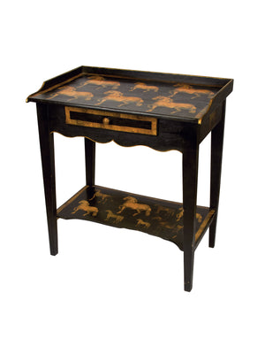  Vintage English Decoupage Equestrian Desk Weston Table 