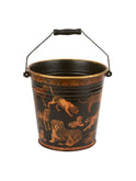 Vintage English Dog Decoupage Bucket Weston Table