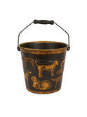 Vintage English Dog Decoupage Bucket Weston Table