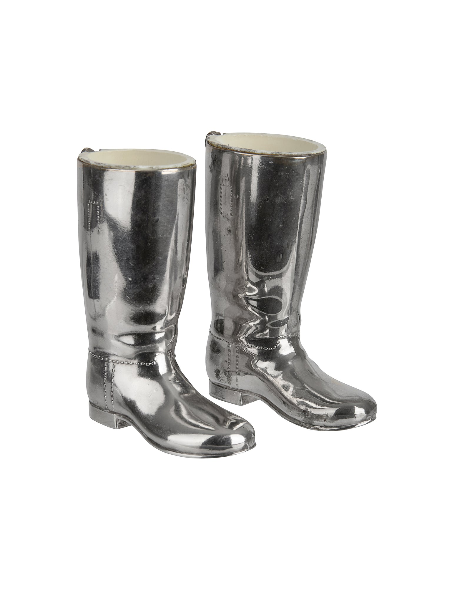 Vintage English Silver Plate Riding Boot Stirrup Cups Weston Table