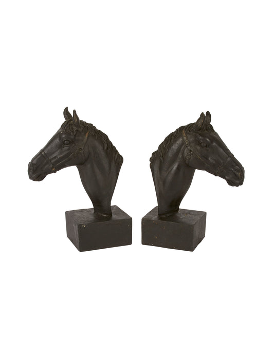 Vintage Equestrian Resin Bookends Weston Table