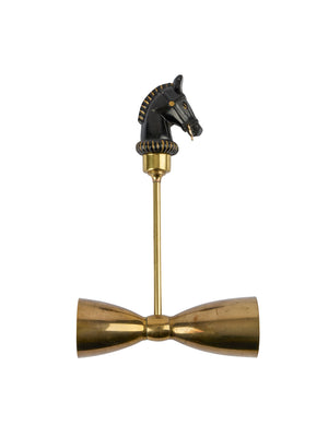  Vintage Equestrian Wood and Brass Bar Tools Weston Table 