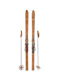 Vintage European Wooden Skis and Poles Nine Weston Table