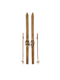 Vintage European Wooden Skis and Poles Ten Weston Table
