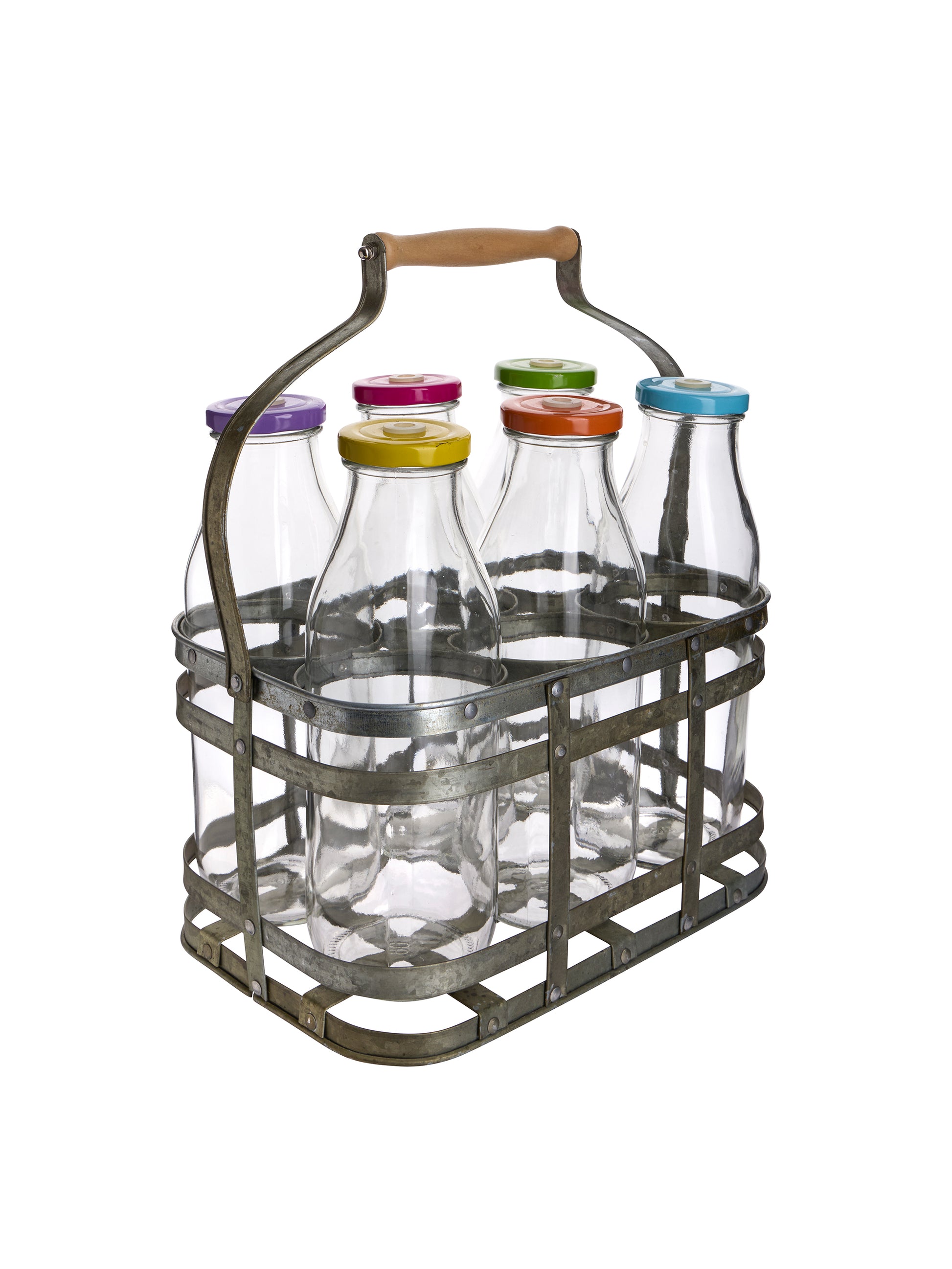 Vintage Farmhouse Bottle Caddy Weston Table