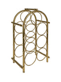 Vintage Faux Bamboo Brass Wine Bottle Holder Weston Table