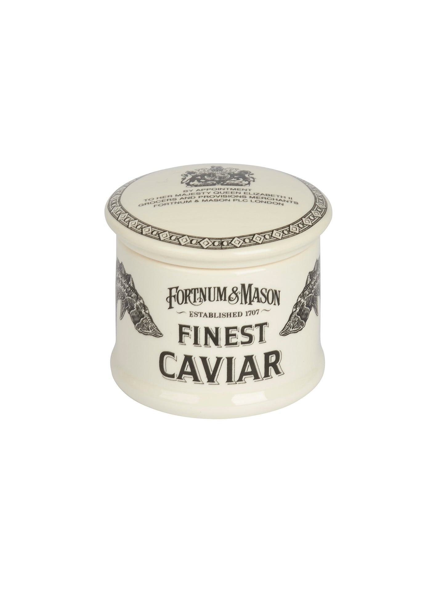 Vintage 1950s Fortnum & Mason Caviar Jar Weston Table