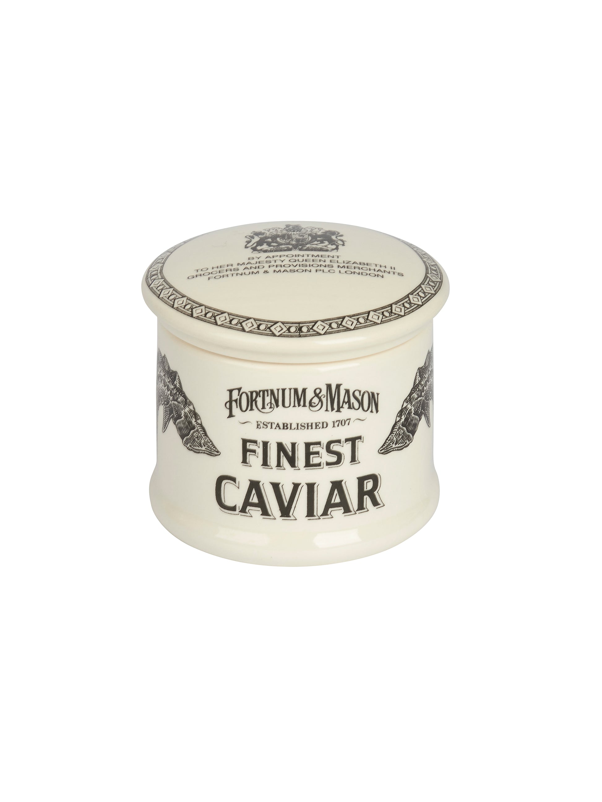 Vintage 1950s Fortnum & Mason Caviar Jar Weston Table