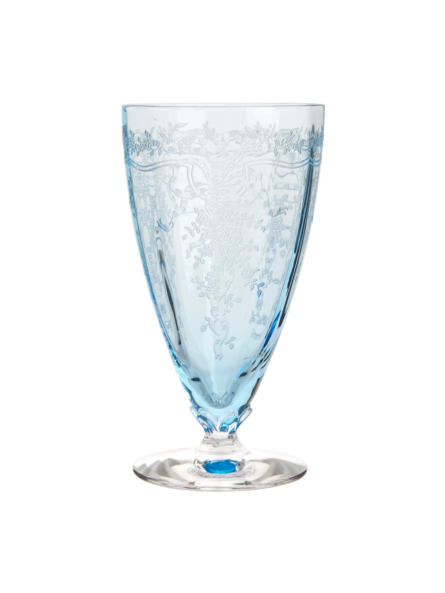 Vintage  Fostoria Navarre Blue Iced Tea Tumblers Weston Table