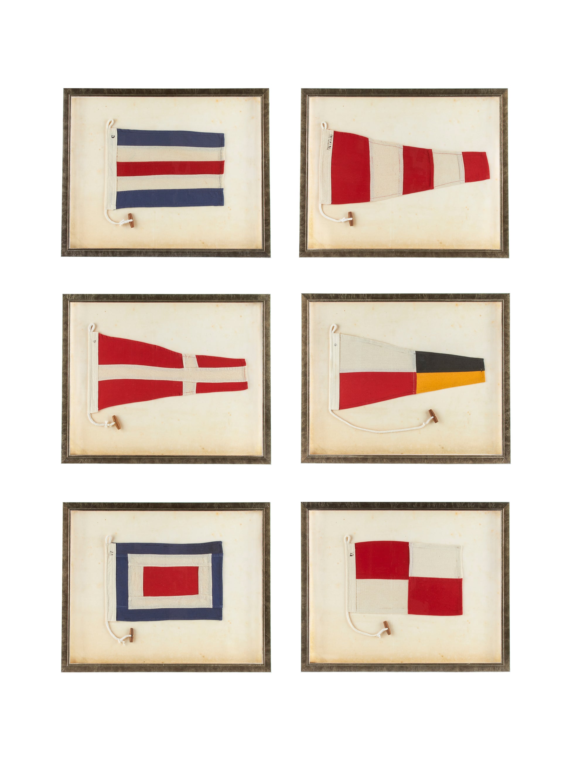 Vintage Framed Nautical Flags Weston Table