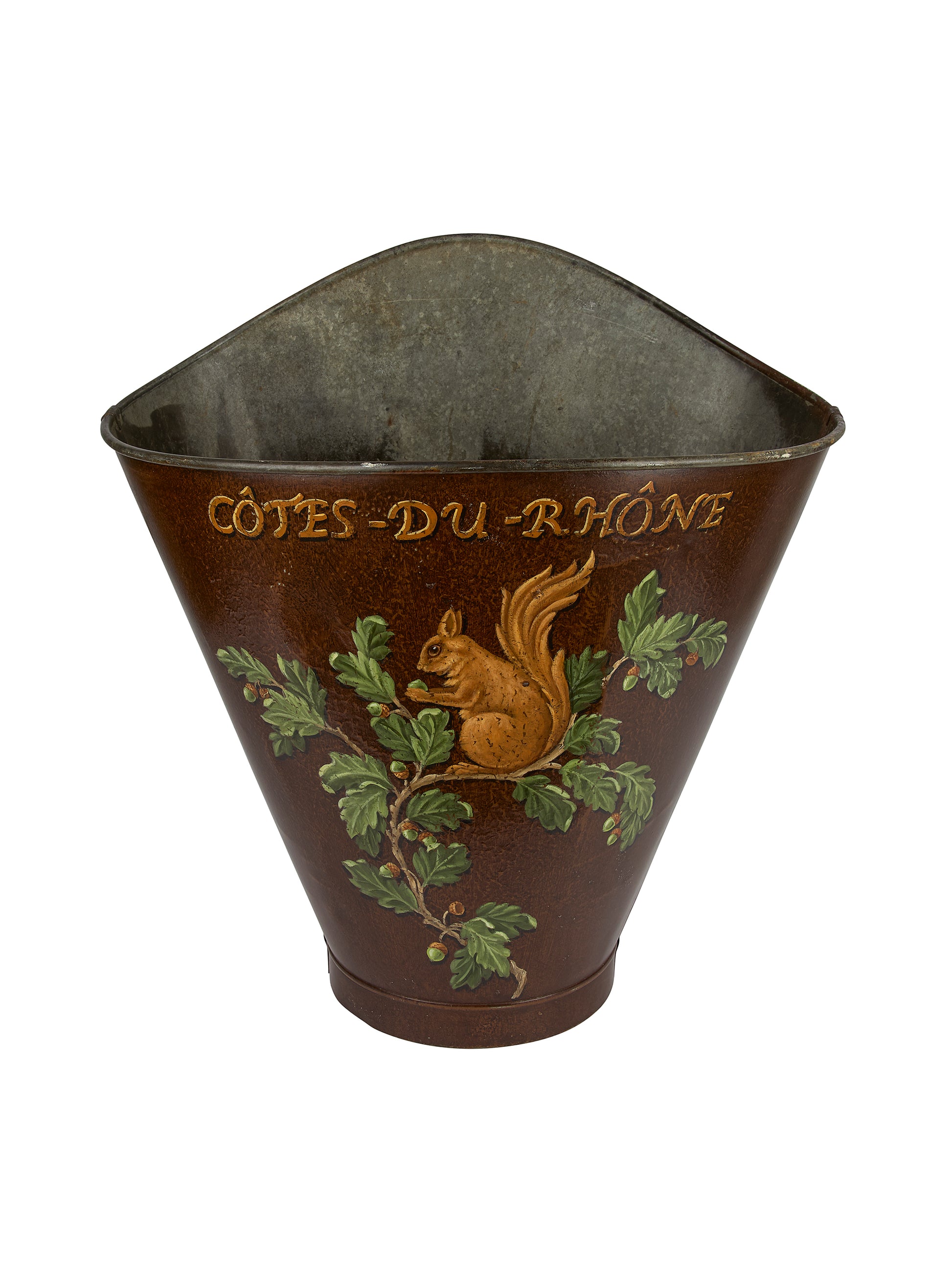 Vintage French Cote-du-Rhone Painted Grape Hod Weston Table