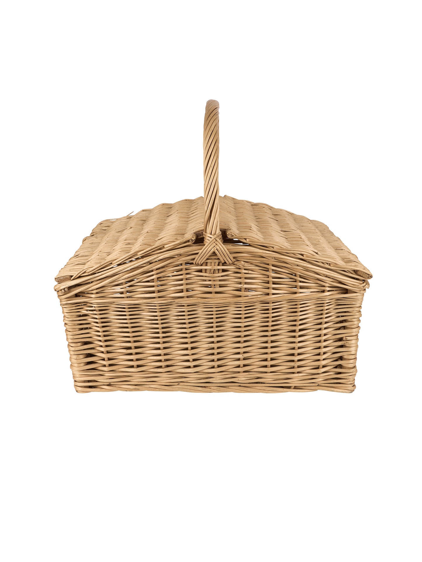 Vintage French Double Lidded Wicker Picnic Basket Weston Table