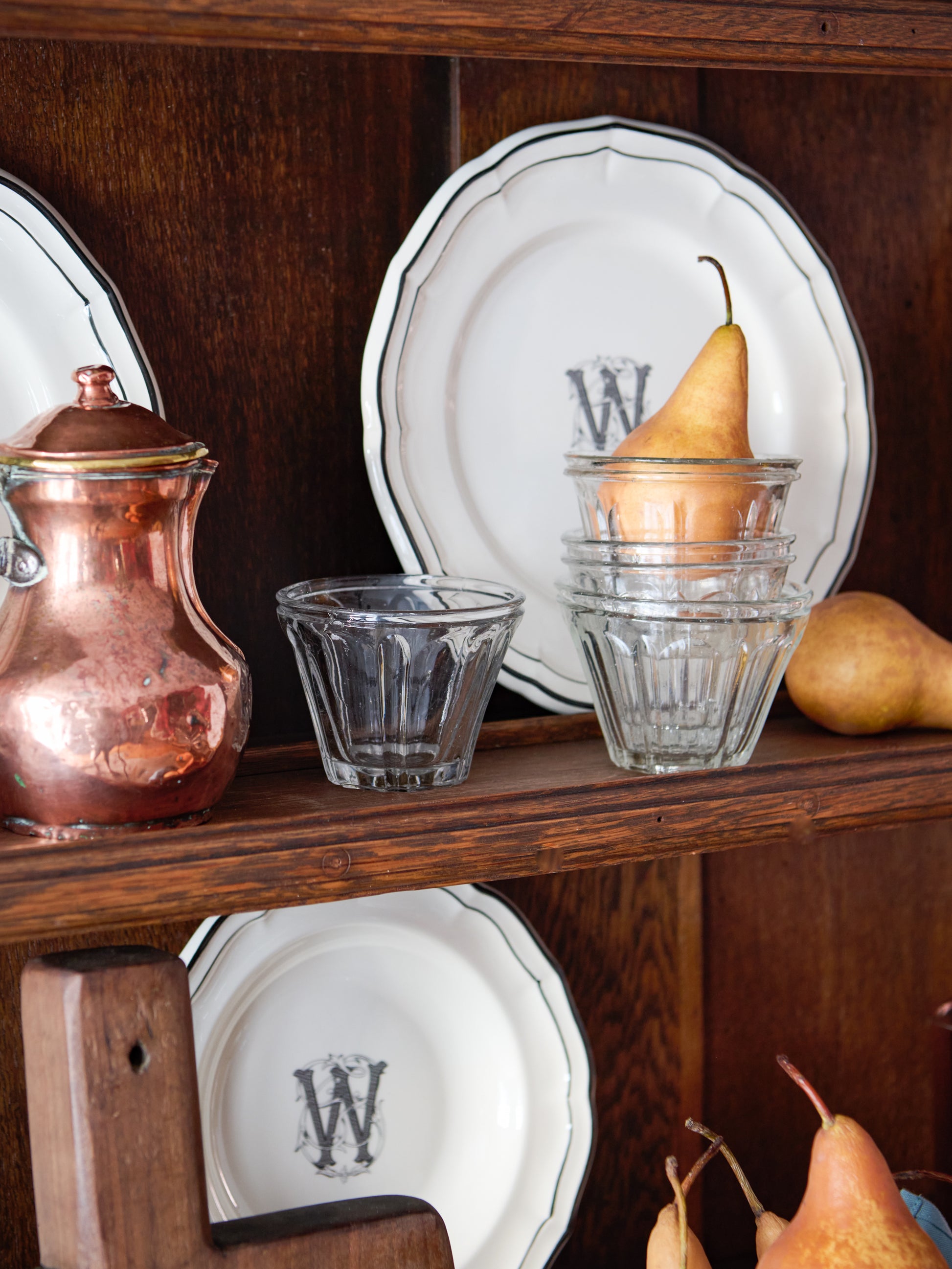 Vintage French Glass Jelly Jar Weston Table