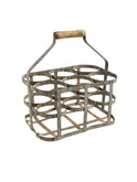 Vintage French Zinc Wine Bottle Carrier Five Weston Table