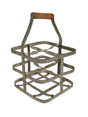 Vintage French Zinc Wine Bottle Carrier