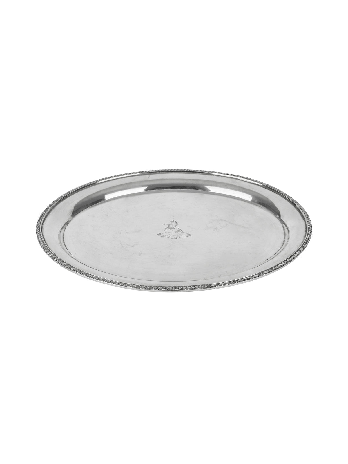Vintage Georgian English Silver Plate Griffon Oval Tray Weston Table