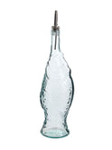 Vintage Glass Fish Bottle Large Clear Weston Table