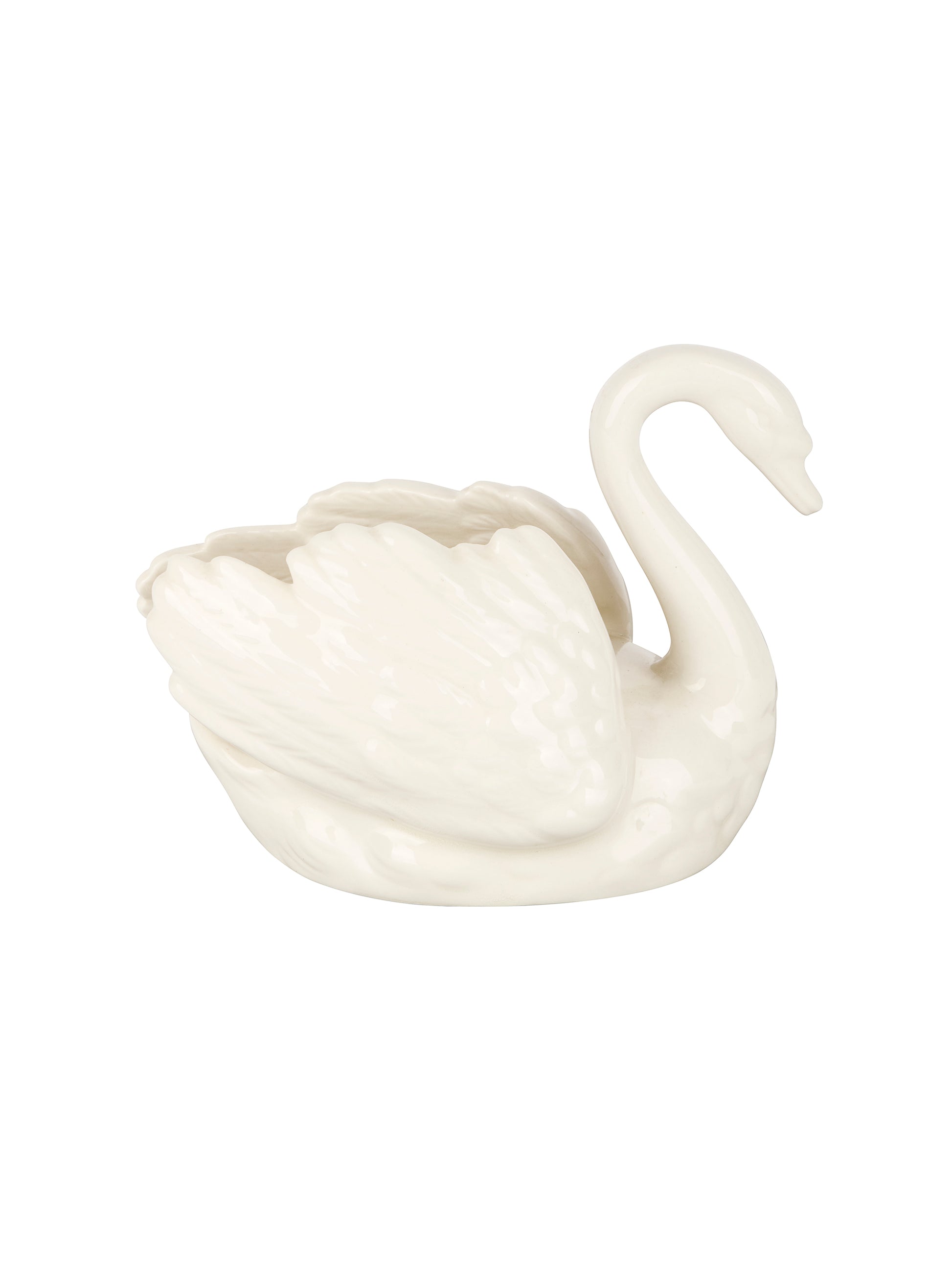 Vintage Goebel Small White Swan Planter Weston Table