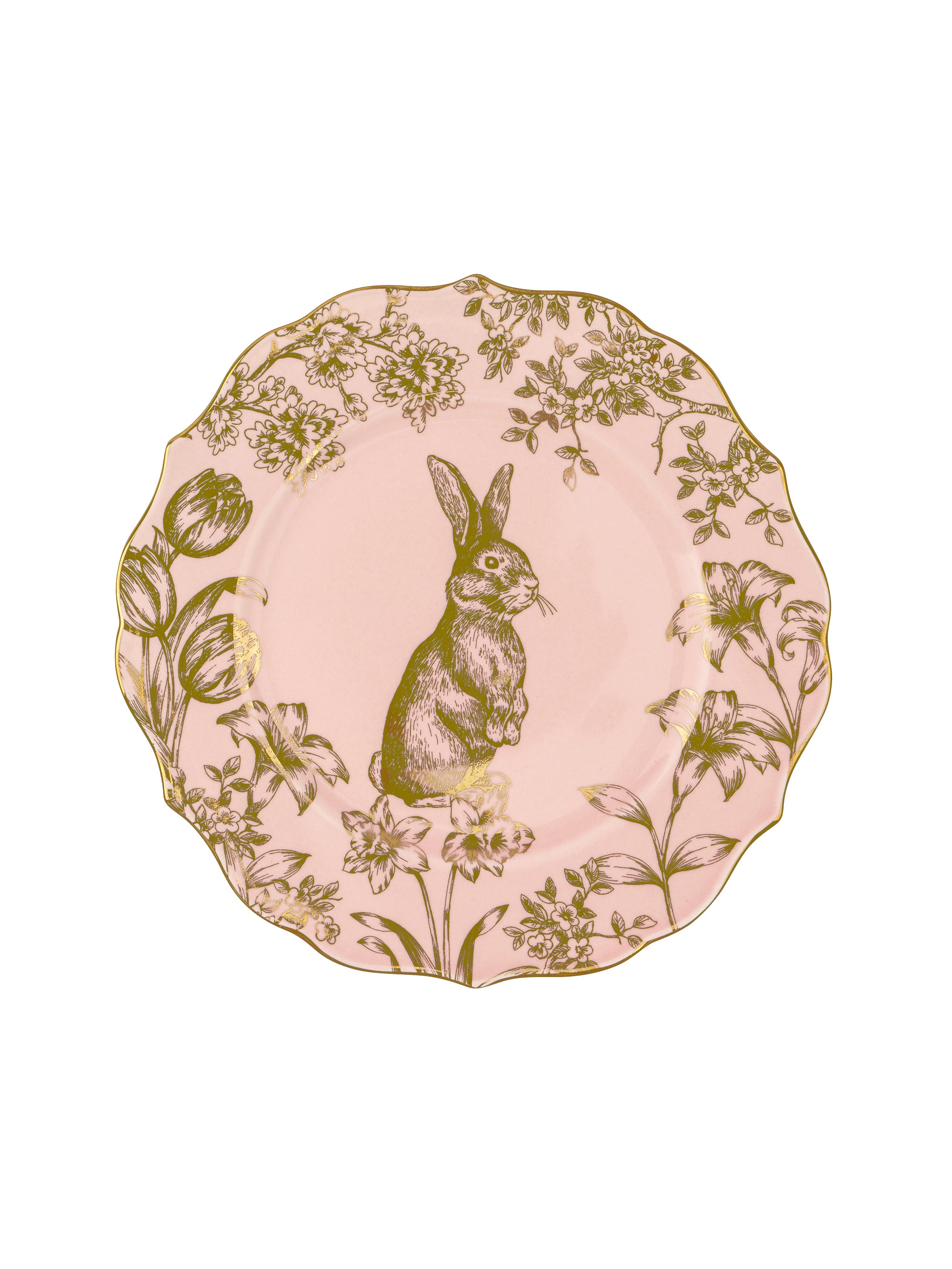 Crystal Rabbit Plate Vintage Gold Trimmed Rabbit Plate | Dinnerware | Weston Table