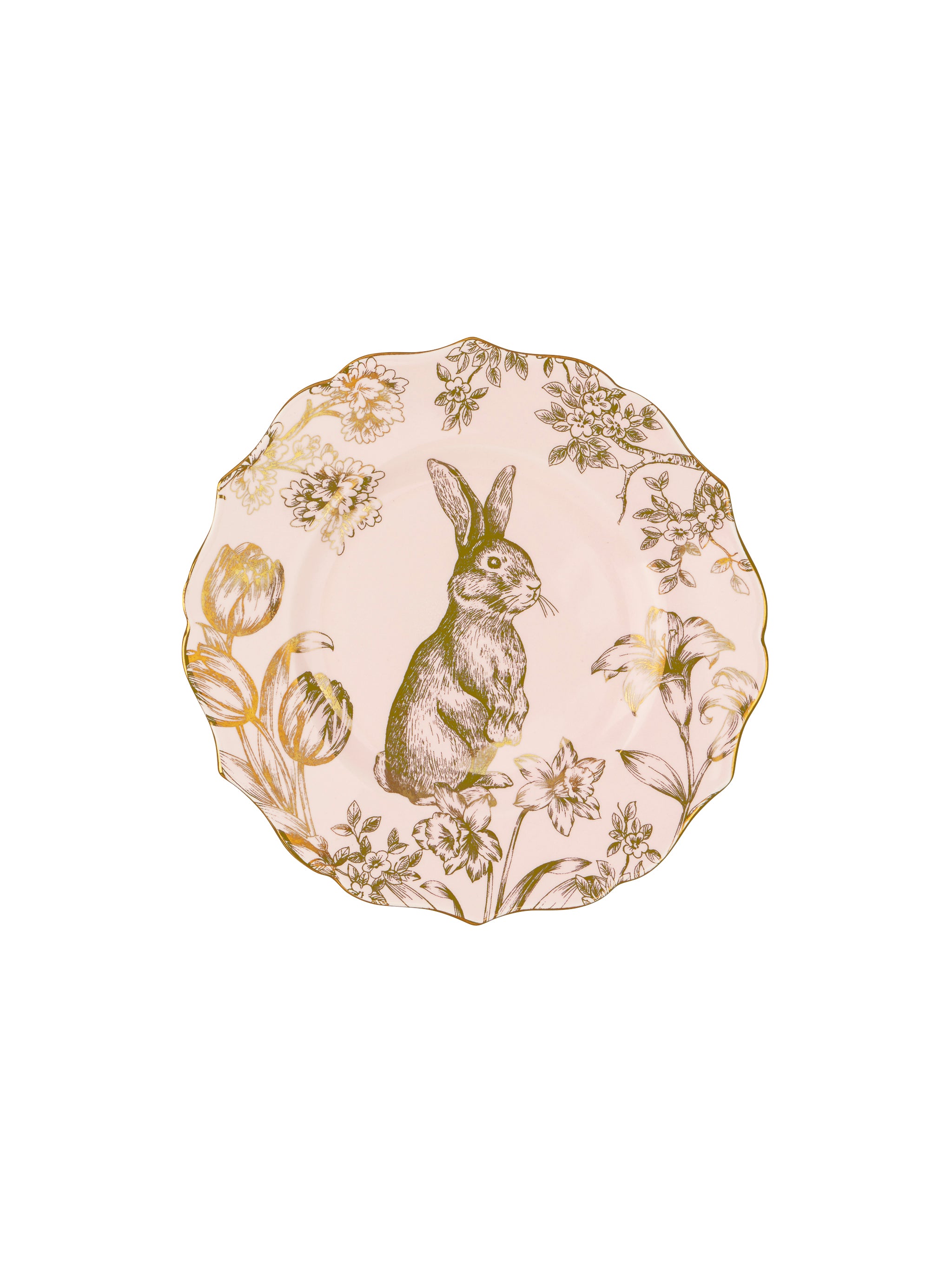 Vintage Gold Trimmed Rabbit Plate | Dinnerware | Weston Table