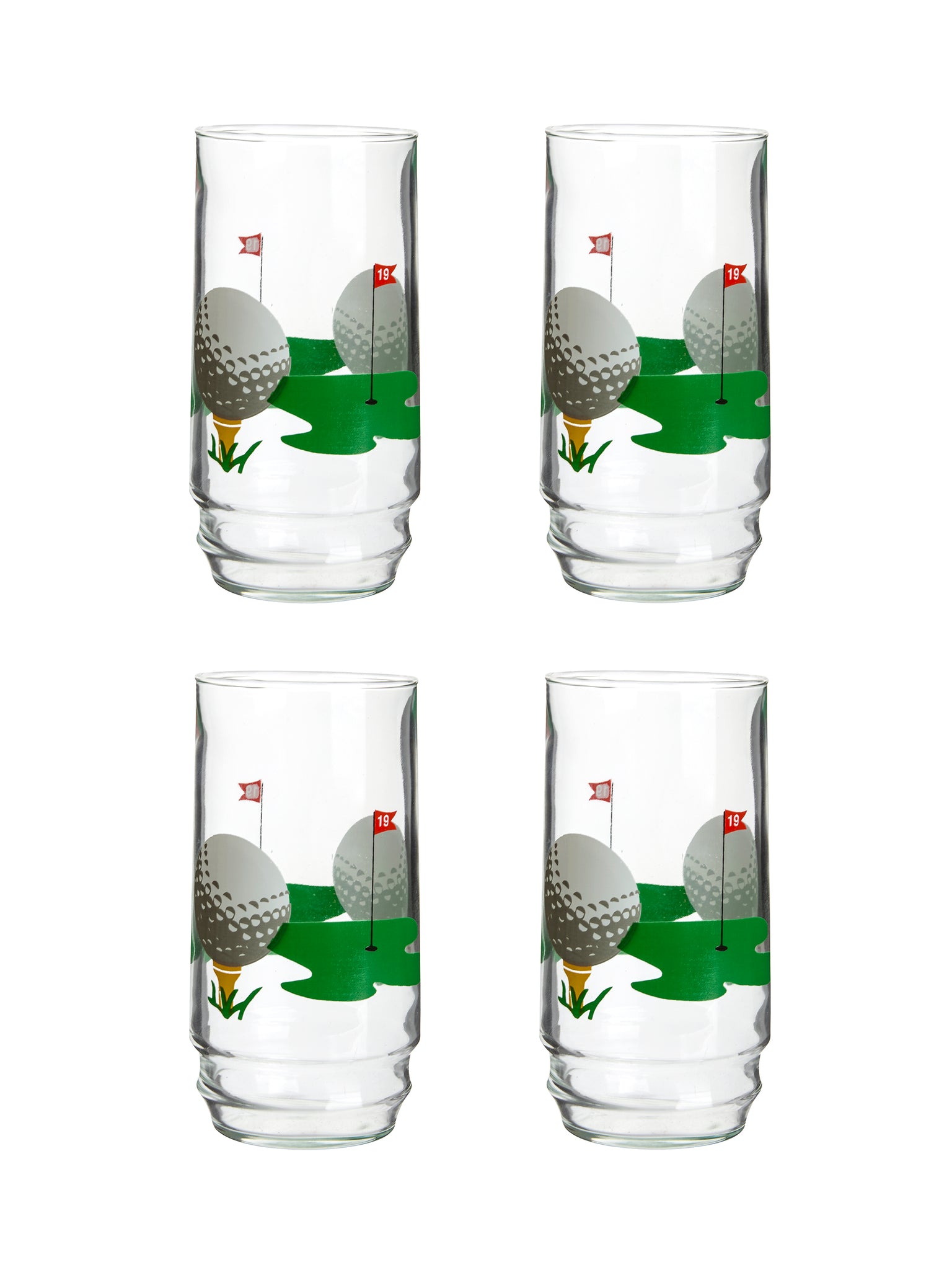 Vintage Golf 19th Hole Glasses Weston Table