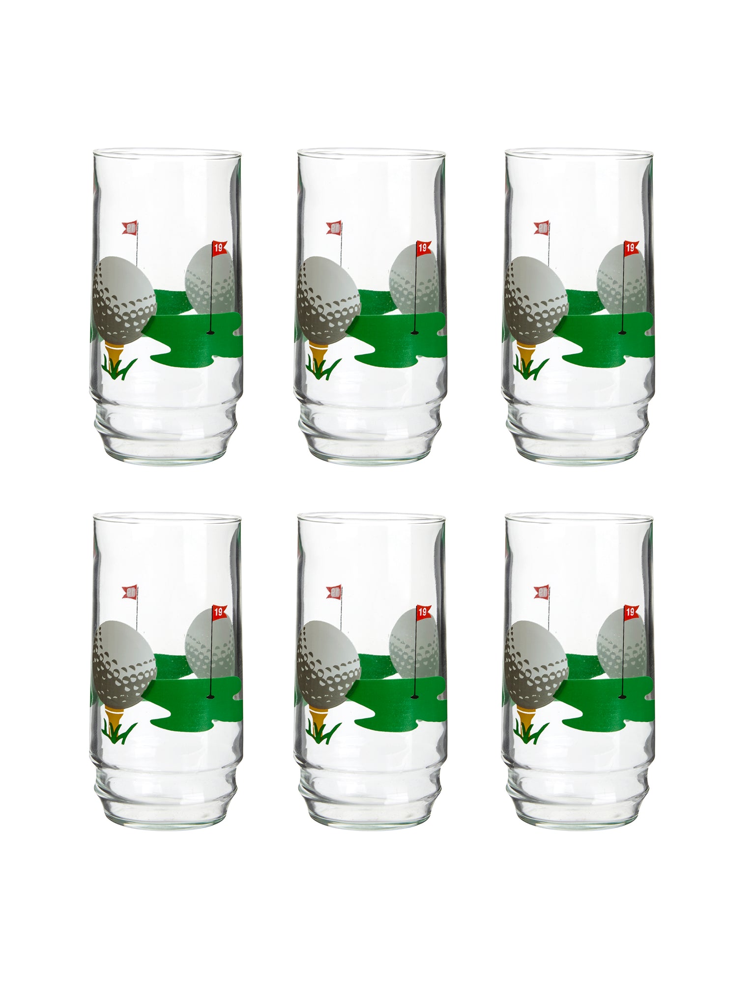 Vintage Golf 19th Hole Glasses Weston Table